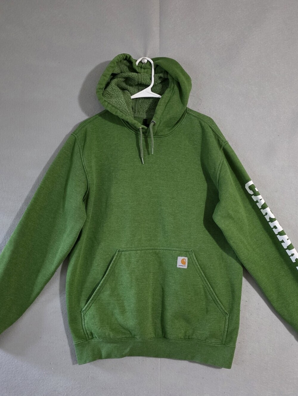 Carhartt Mens Green Loose Fit Graphic Sleeve Hoodie 105496 Size Medium